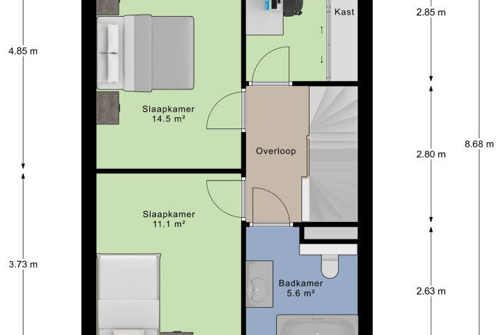 Plattegrond – Boterbloemstraat 40, Arnhem
