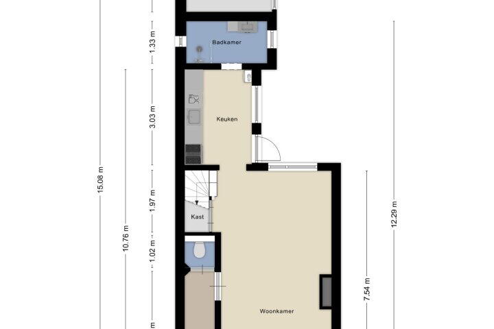 Plattegrond – Bothastraat 12, Den Helder