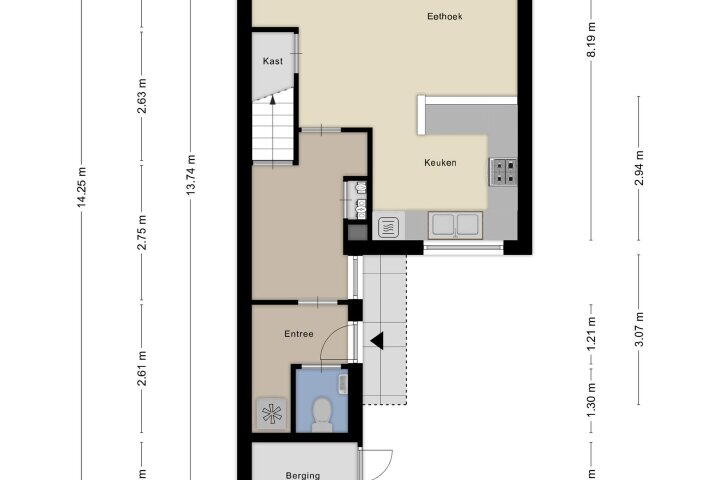 Plattegrond – Botter 33 19, Lelystad
