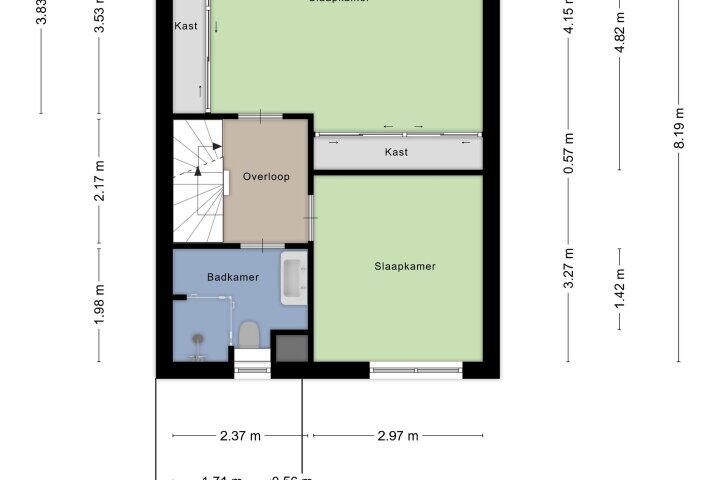 Plattegrond – Botter 33 19, Lelystad