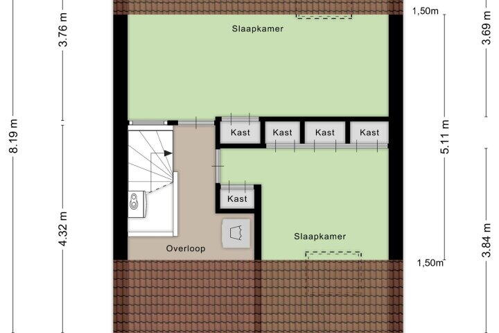 Plattegrond – Botter 33 19, Lelystad