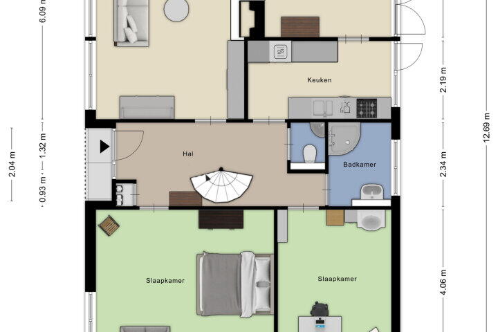 Plattegrond – Boudewijndonk 4, Roosendaal