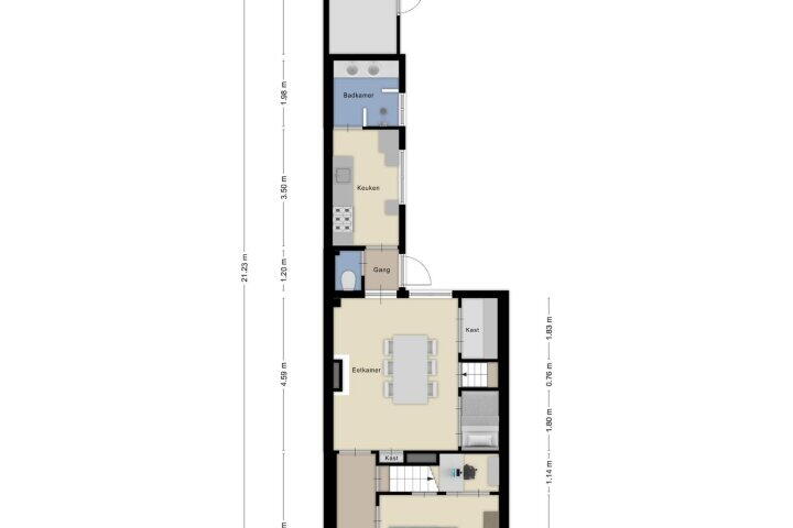 Plattegrond – Boulevard Antverpia 26, Roosendaal