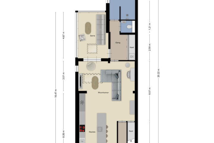 Plattegrond – Boulevard Antverpia 29, Roosendaal
