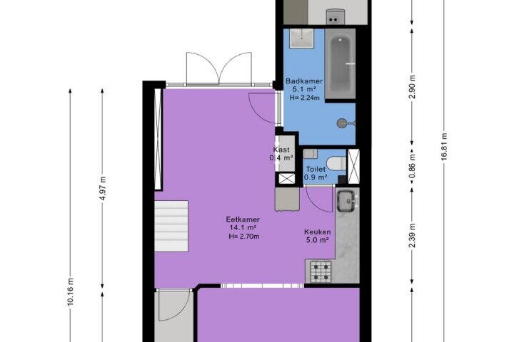 Plattegrond – Boumanstraat 7, Groningen