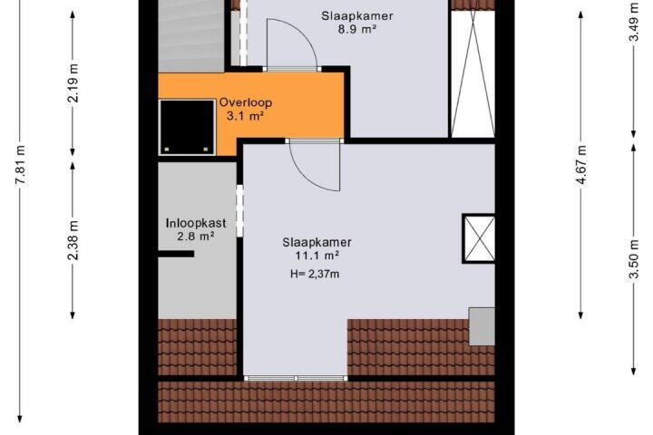 Plattegrond – Boumanstraat 7, Groningen