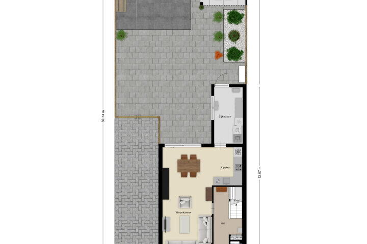 Plattegrond – Boutershemstraat 5, Wouw