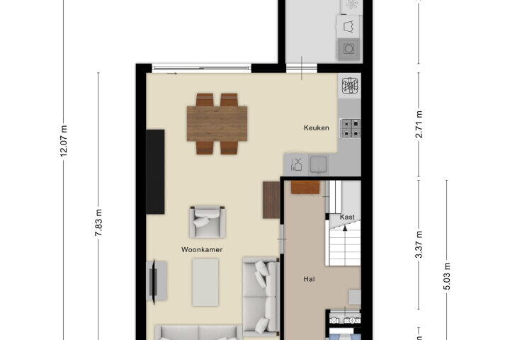 Plattegrond – Boutershemstraat 5, Wouw