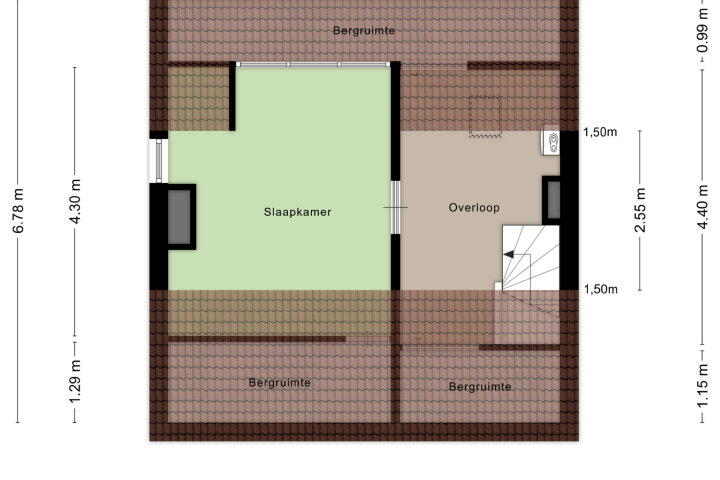 Plattegrond – Bovendonksestraat 33, Hoeven