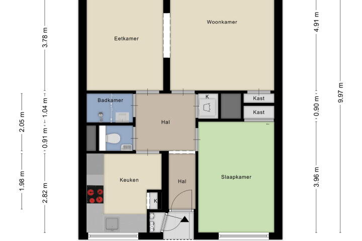 Plattegrond – Brabantplein 40 A, Breda