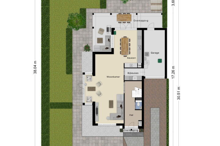 Plattegrond – Brakesteinlaan 1, Roosendaal