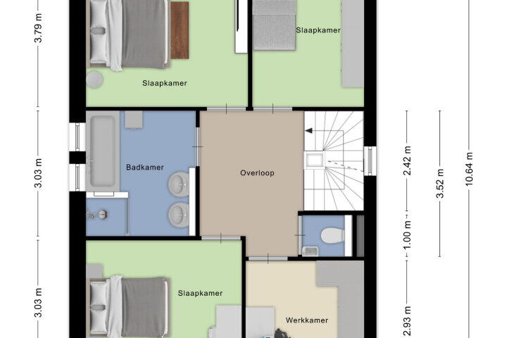 Plattegrond – Brakesteinlaan 1, Roosendaal