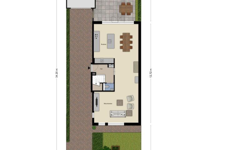 Plattegrond – Brakesteinlaan 8, Roosendaal