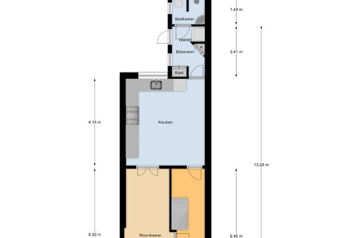 Plattegrond – Brakstraat 41, Middelburg