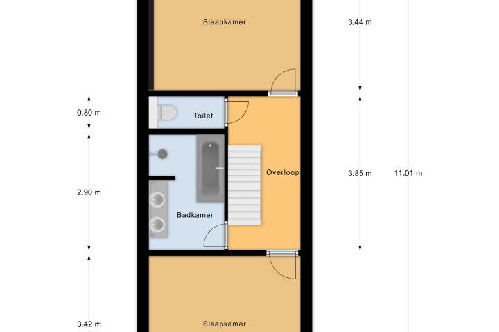 Plattegrond – Brakstraat 41, Middelburg
