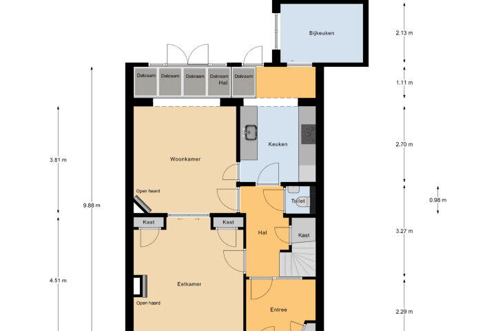 Plattegrond – Branderijstraat 16, Vlissingen