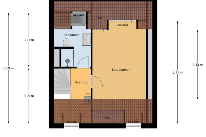 Plattegrond – Branderijstraat 20, Vlissingen