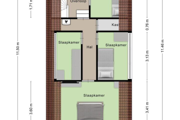 Plattegrond – Bredaseweg 72, Roosendaal