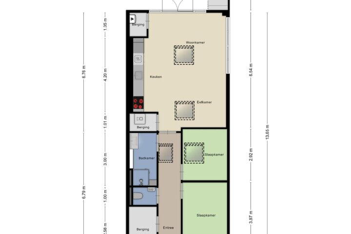 Plattegrond – Brederodestraat 18, Alphen aan den Rijn