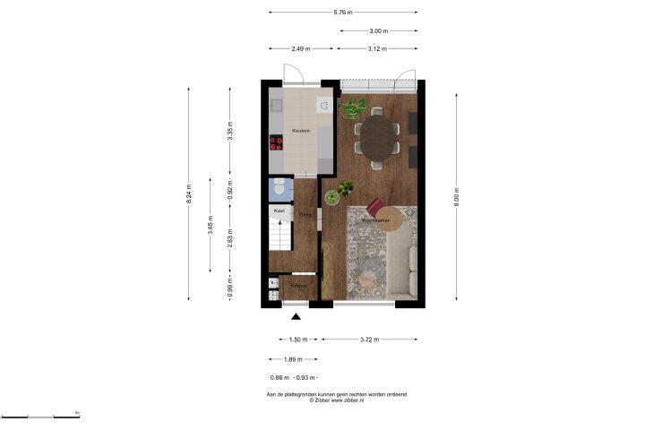 Plattegrond – Brederostraat 47, Breda