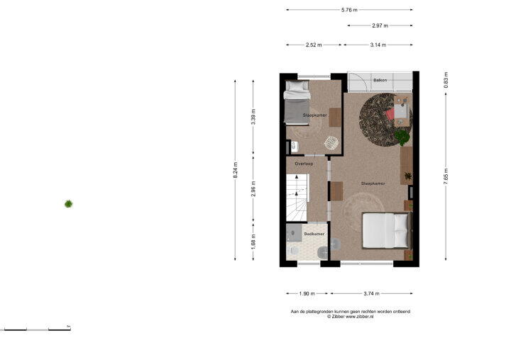 Plattegrond – Brederostraat 47, Breda