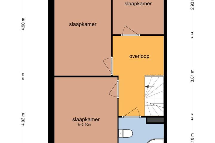 Plattegrond – Breitnerhof 17, Meppel