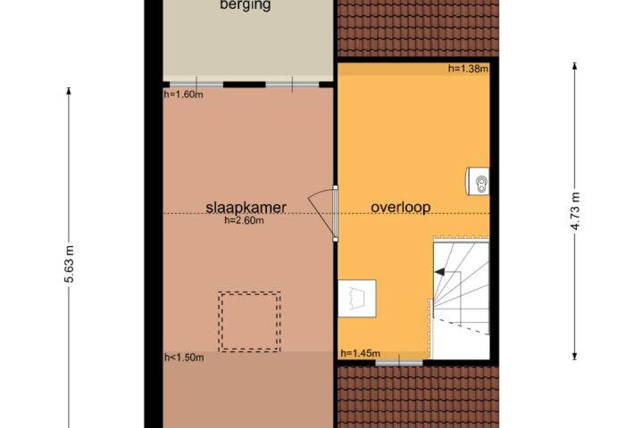 Plattegrond – Breitnerhof 17, Meppel