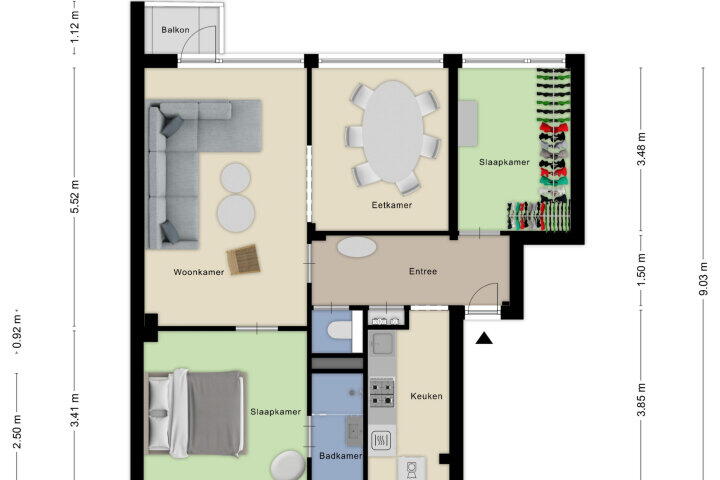 Plattegrond – Breitnerlaan 14 A, Roosendaal
