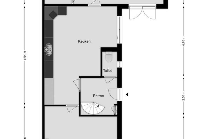 Plattegrond – Breksdyk 12, Oudega