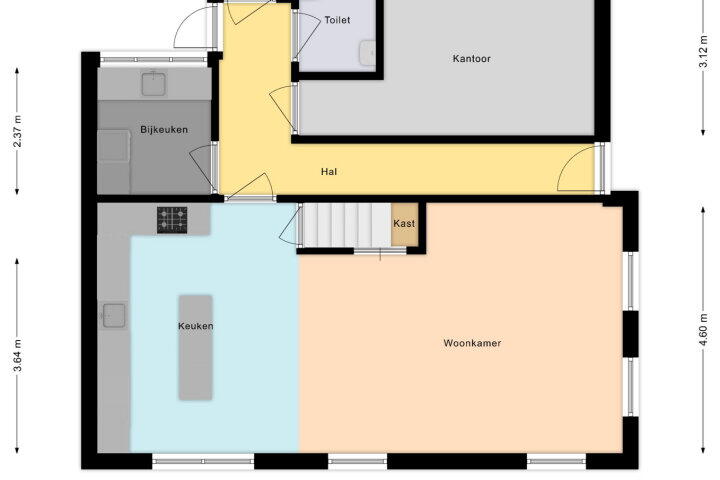 Plattegrond – Breksdyk 51, Oudega