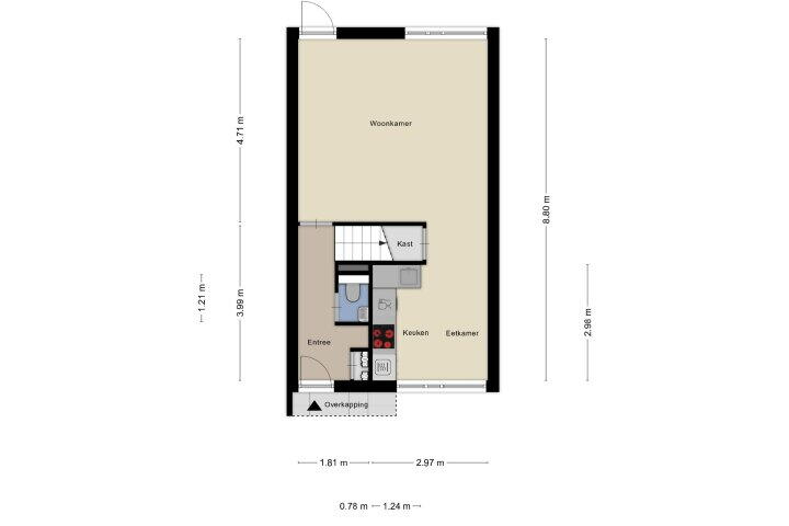 Plattegrond – Briljantstoep 14, Assen