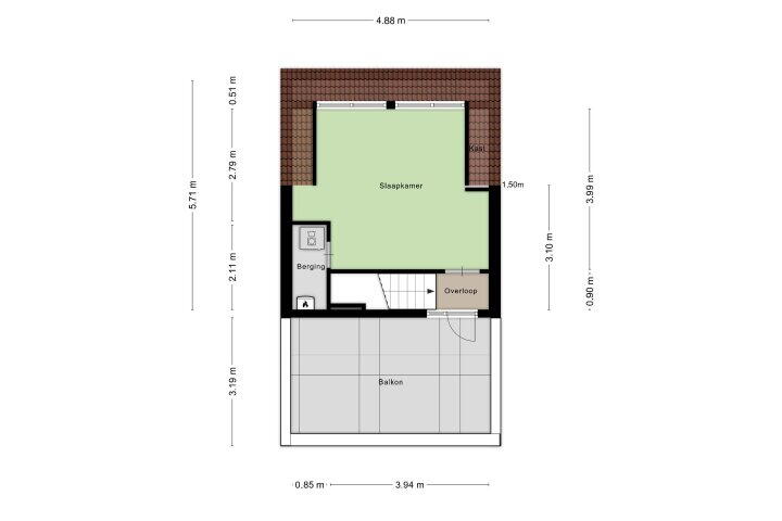 Plattegrond – Briljantstoep 14, Assen