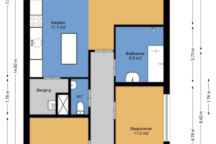 Plattegrond – Brink 168, Hengelo