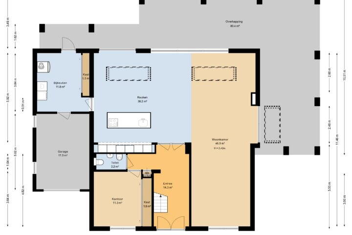 Plattegrond – Brinkweg 11 A, Peize