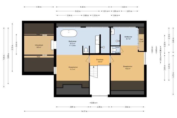 Plattegrond – Brinkweg 11 A, Peize