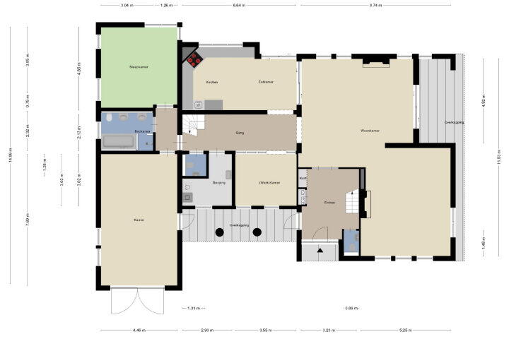 Plattegrond – Broekstraat 41, Nederasselt
