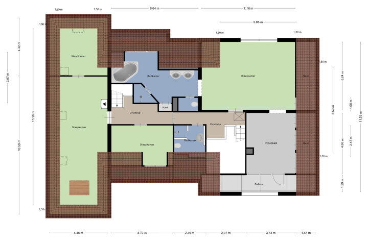 Plattegrond – Broekstraat 41, Nederasselt