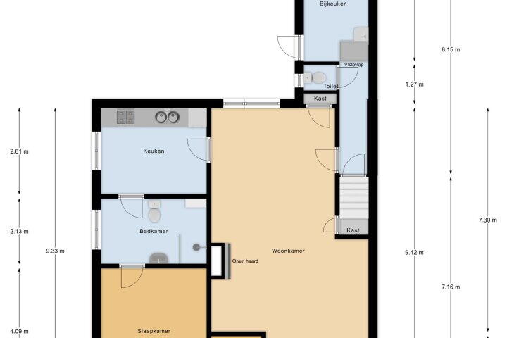 Plattegrond – Broekstraat 6, Nederasselt
