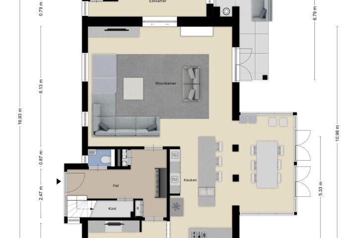Plattegrond – Bronkhorstdreef 24, Roosendaal