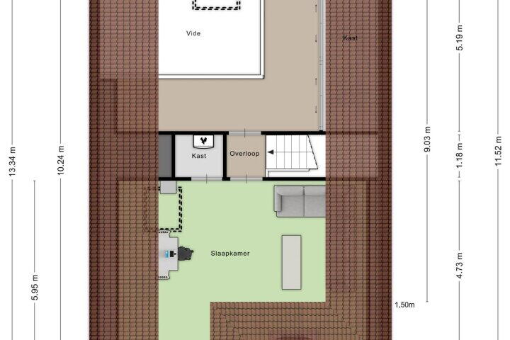 Plattegrond – Bronkhorstdreef 48, Roosendaal