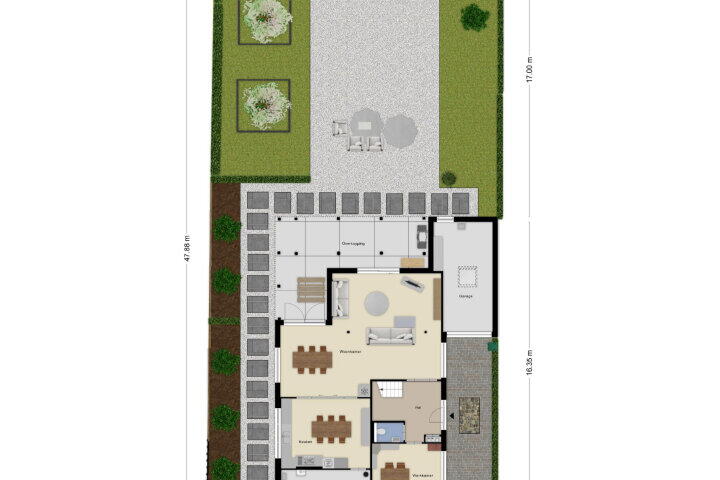 Plattegrond – Bronkhorstdreef 54, Roosendaal