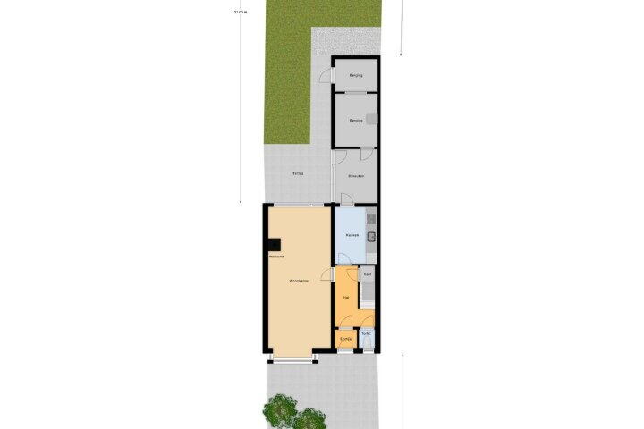 Plattegrond – Bronkhorstweg 4, Velp (NB)