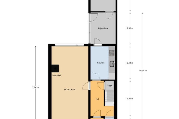 Plattegrond – Bronkhorstweg 4, Velp (NB)