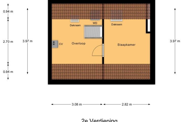 Plattegrond – Bronkhorstweg 4, Velp (NB)
