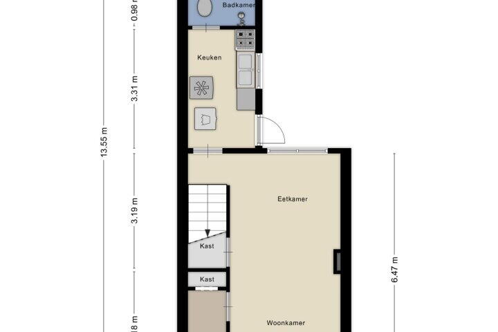 Plattegrond – Brouwerstraat 43, Den Helder