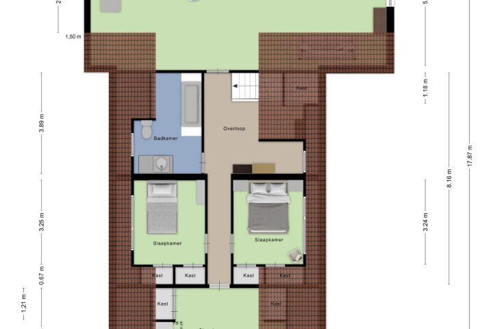 Plattegrond – Brucknerlaan 23, Roosendaal