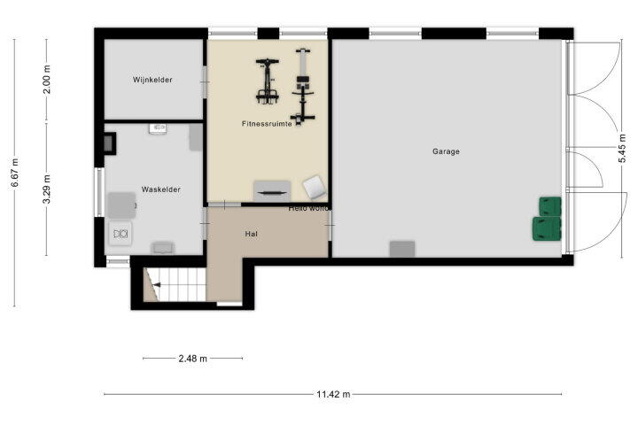 Plattegrond – Brucknerlaan 23, Roosendaal