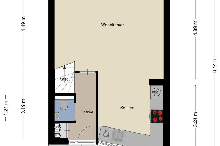 Plattegrond – Bruggensingel-Noord 42, Amersfoort