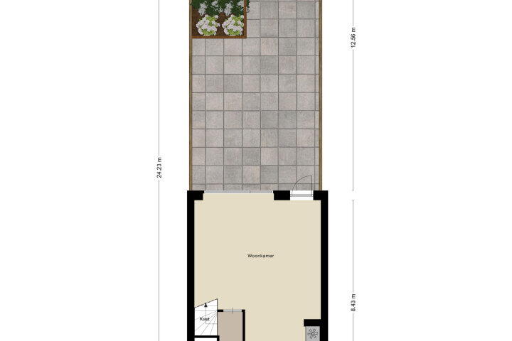 Plattegrond – Bruggensingel-Noord 42, Amersfoort