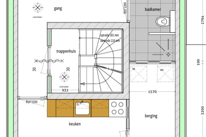 Plattegrond – Brugstraat 11 C, Roosendaal